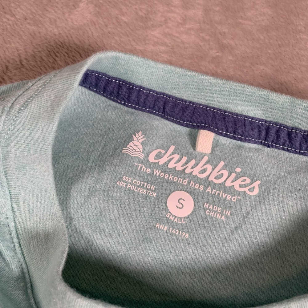 Chubbies Shirt Mens Small Blue Sea Salt Club Toucan Graphic Tee Casual Weekend - Picture 8 of 8